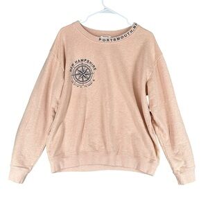 J. Crew Woman's Sz L Orange Portsmouth New Hampshire Crew Neck Sweatshirt AJ780